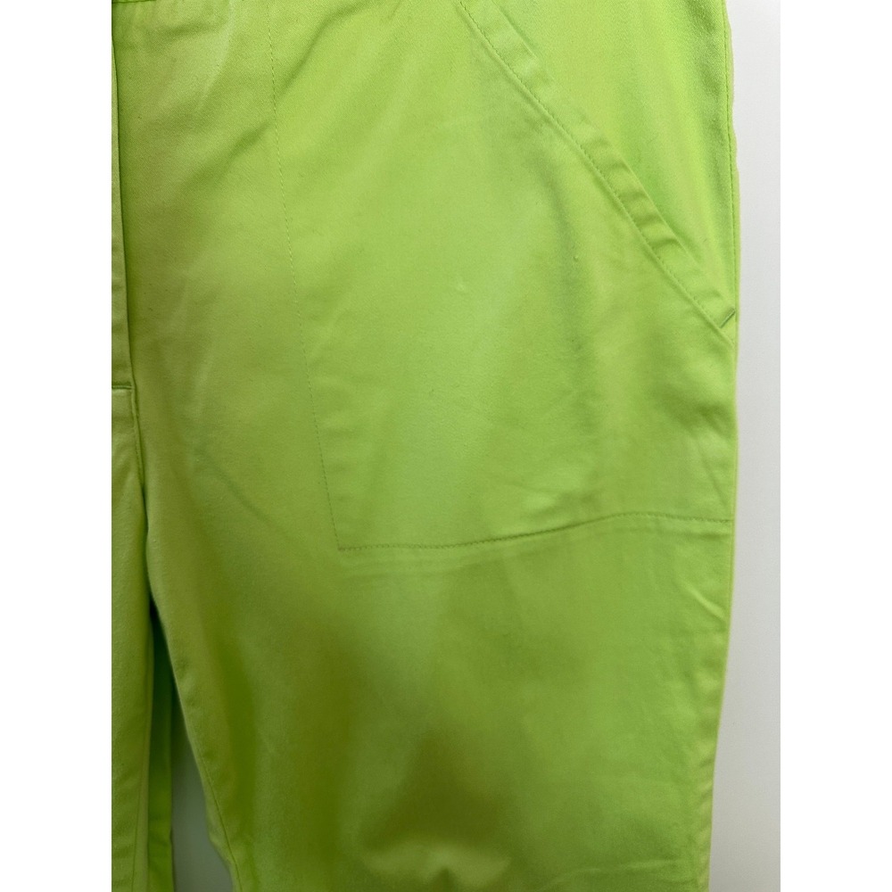 Vintage Y2K Lilly Pulitzer Lime Green Cropped Cargo Capri Pants Womens 8 - Picture 7 of 15